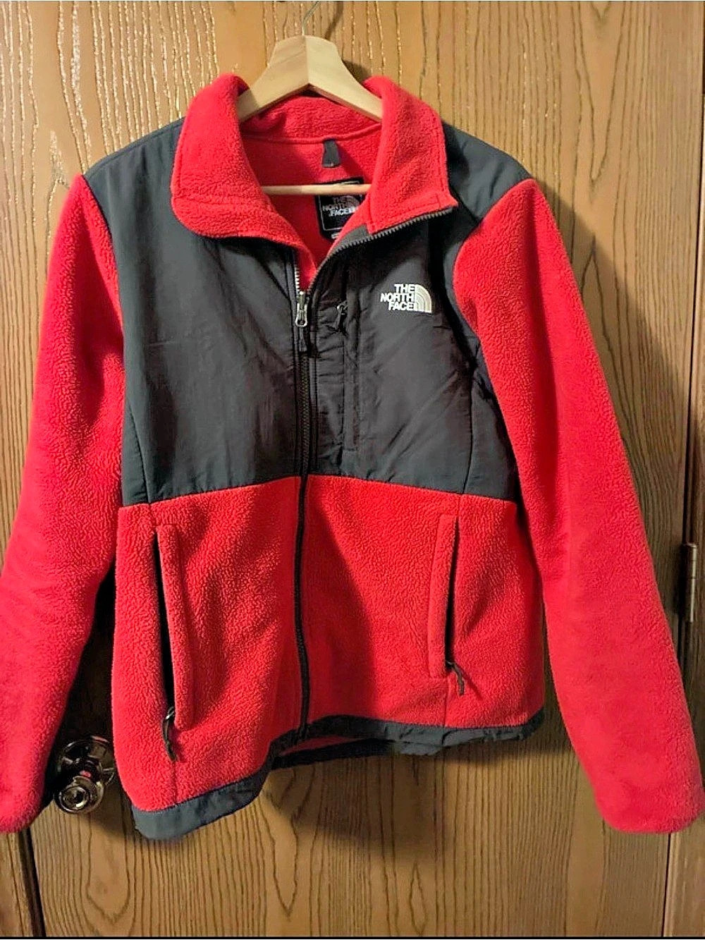 The North Face Denali Fleece Jacket Color Block Pink & Black Size Medium